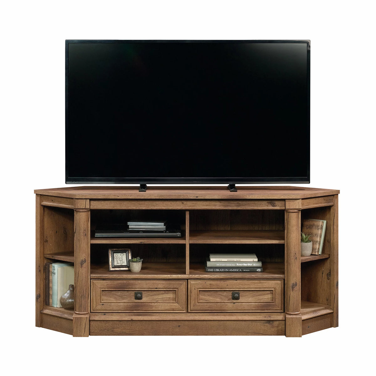 Vintage Oak Corner TV Stand H963