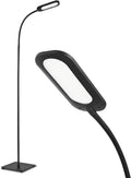 Black LED Floor Lamp with Adjustable Gooseneck J28679