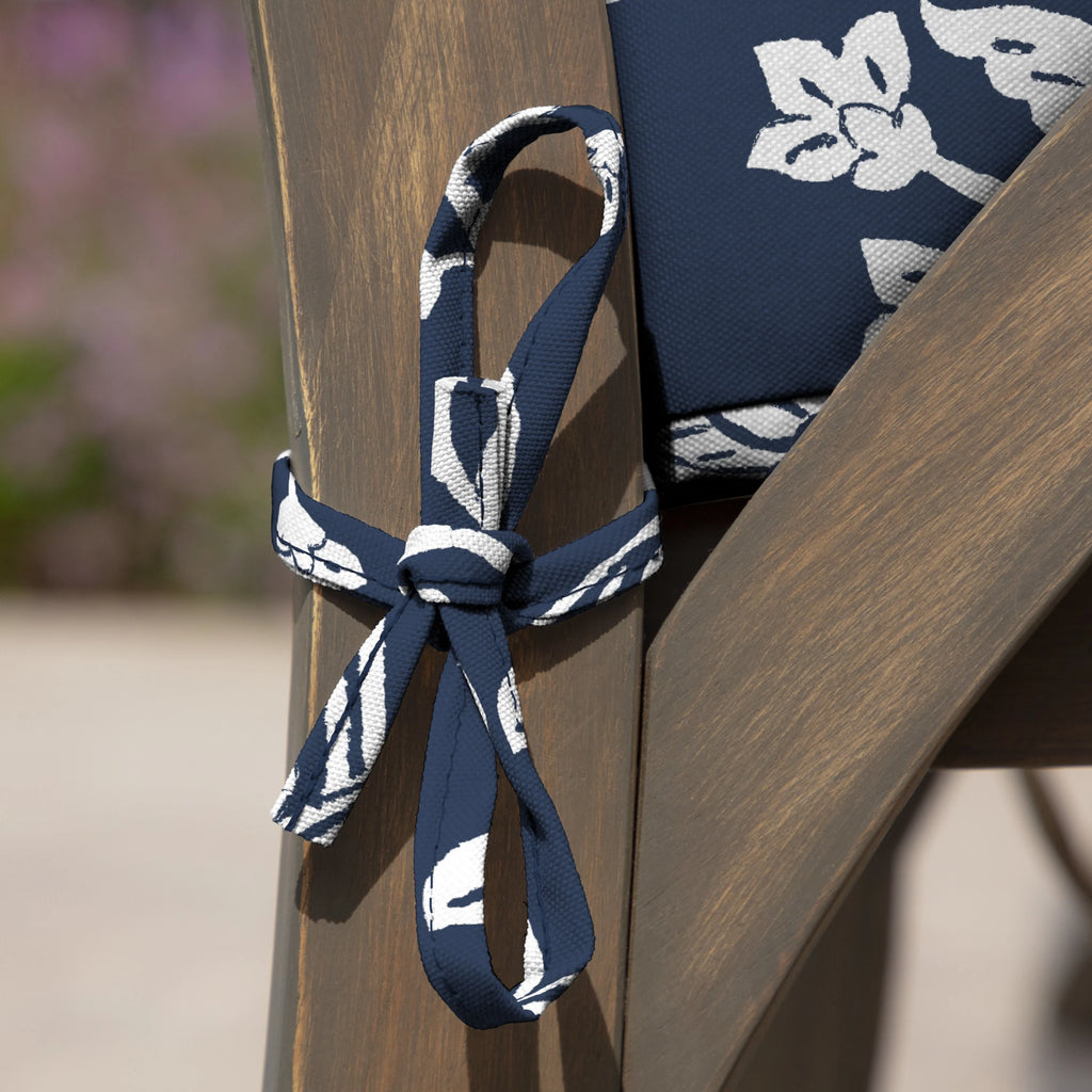 Sapphire Blue Outdoor Dining Chair Cushion Set 21 x 21 T6011