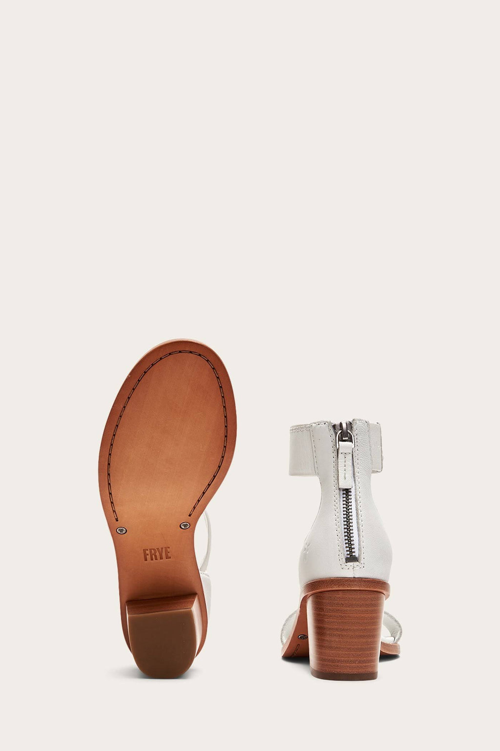 White Back Zip Boots Y7549