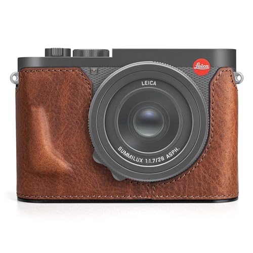 Genuine Leather Camera Case with Bottom Hole D33077