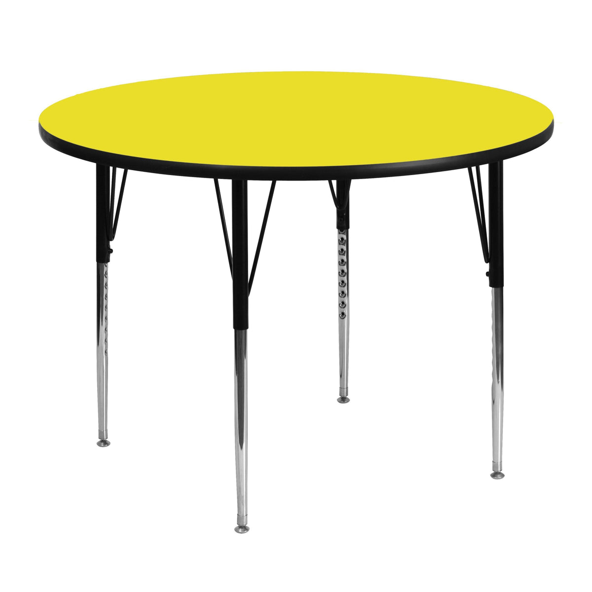 48 in. Round Adjustable Height Activity Table Yellow A737