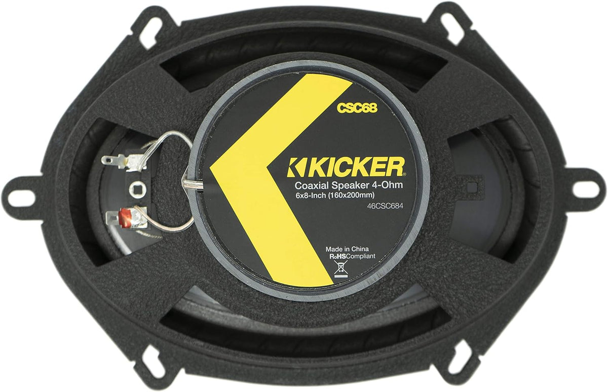 6 x 8 Inch Car Audio System Speaker, Black (2 Pack) I675389