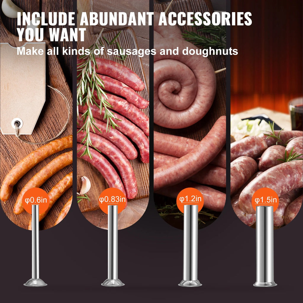 8lbs 5L Stainless Steel Sausage Stuffer A4792