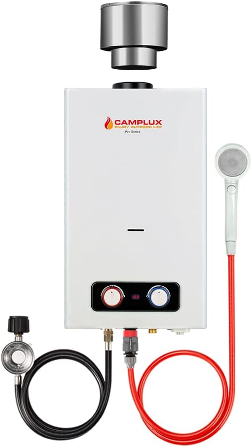 1.58 GPM Outdoor Propane Tankless Water Heater with S/S Rain Cap D2201