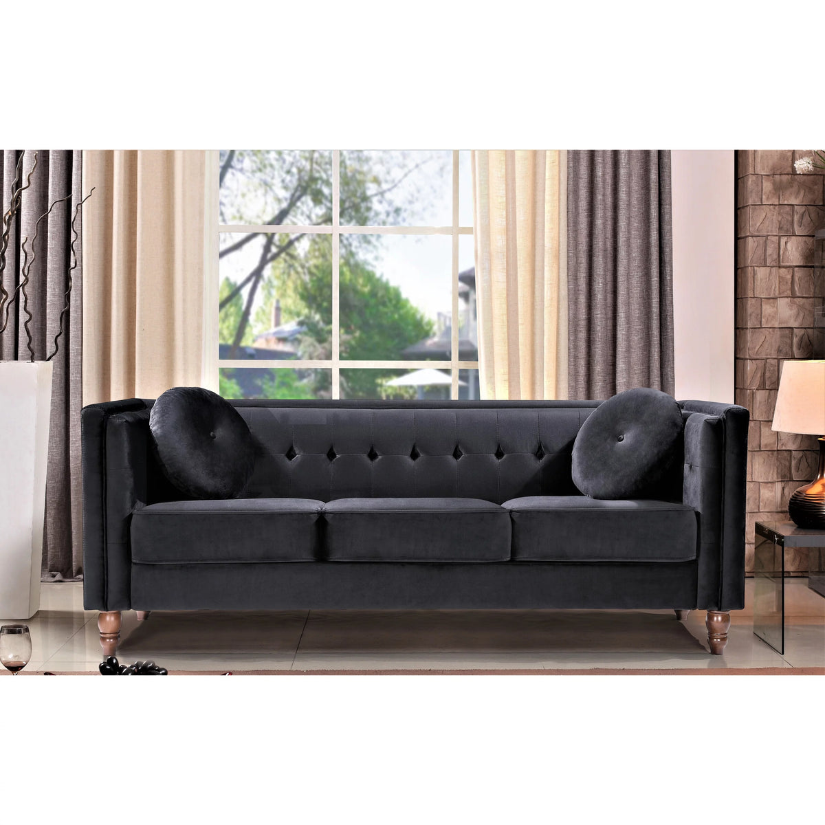Grey Chesterfield Sofa C2713