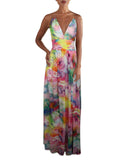 Chiffon Pleated Maxi Dress I1143