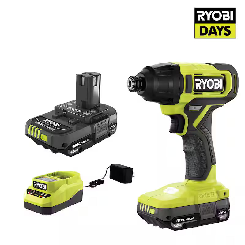 18V Cordless 1/4 in. Impact Drill/Driver Kit with 2 Batteries and Charger L8513