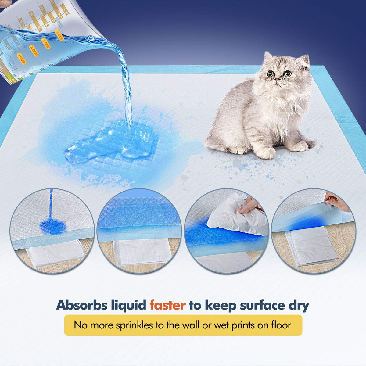 XL 28x34 Disposable Polymer Quick Dry Pet Training Pee Pads T22012