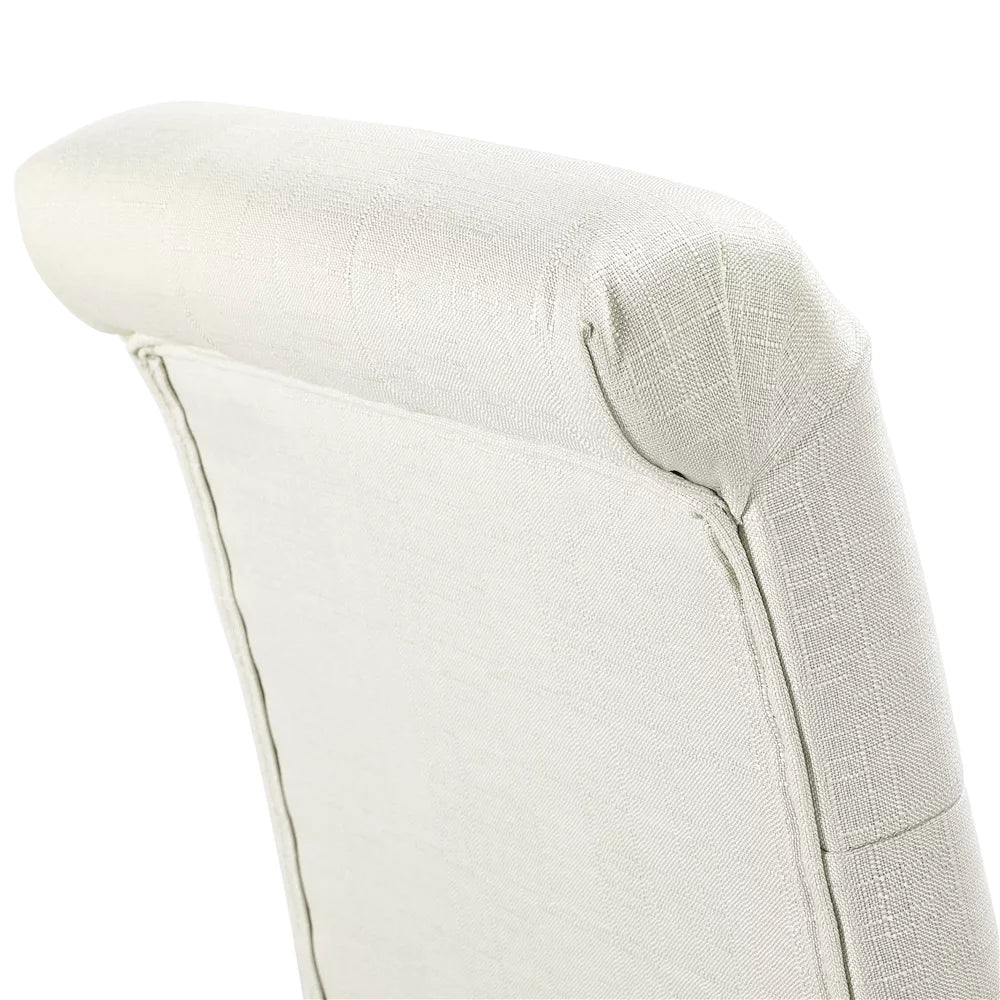 Beige Fabric Upholstered Dining Chair, 2 Piece D148057