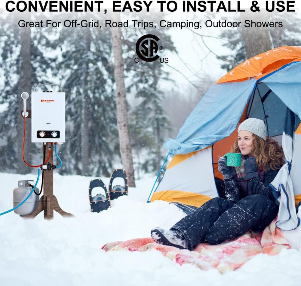 1.58 GPM Portable Propane Tankless Water Heater with Water Pump I9022