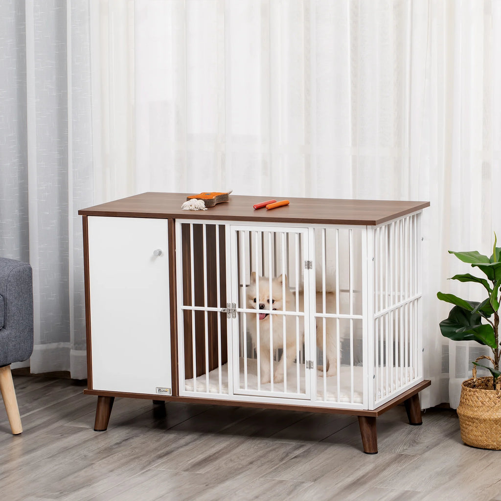 Wooden Dog Kennel End Table with Cushion Z7519