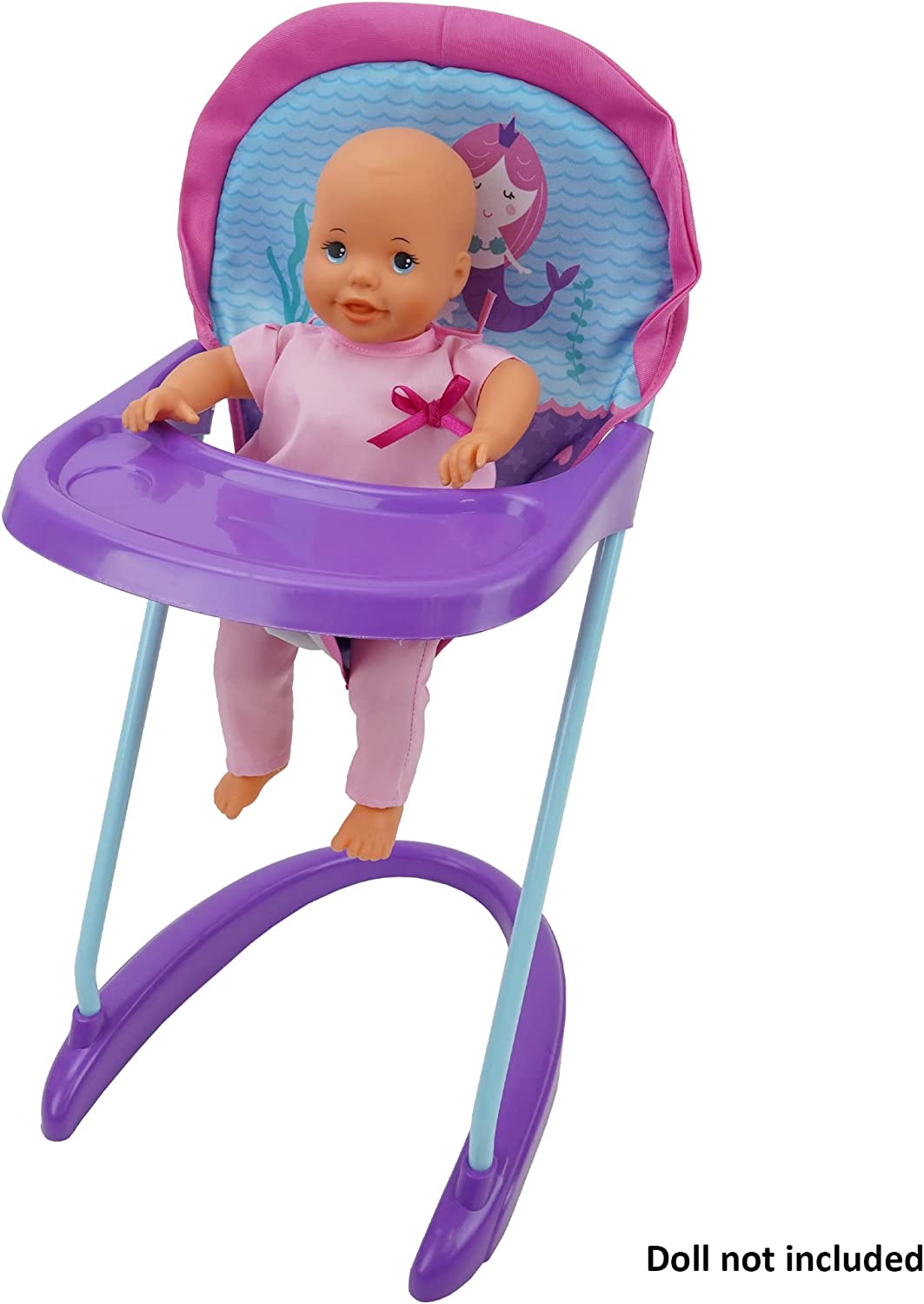Mermaid Doll Highchair with Front Tray & Safety Harness D25364