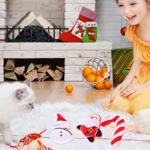 6pcs Christmas Catnip Plush Cat Chew Toy E193770