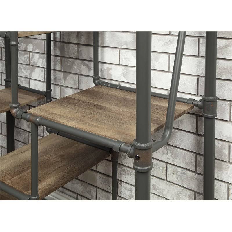 Sand Black Metal Bookcase Y4600
