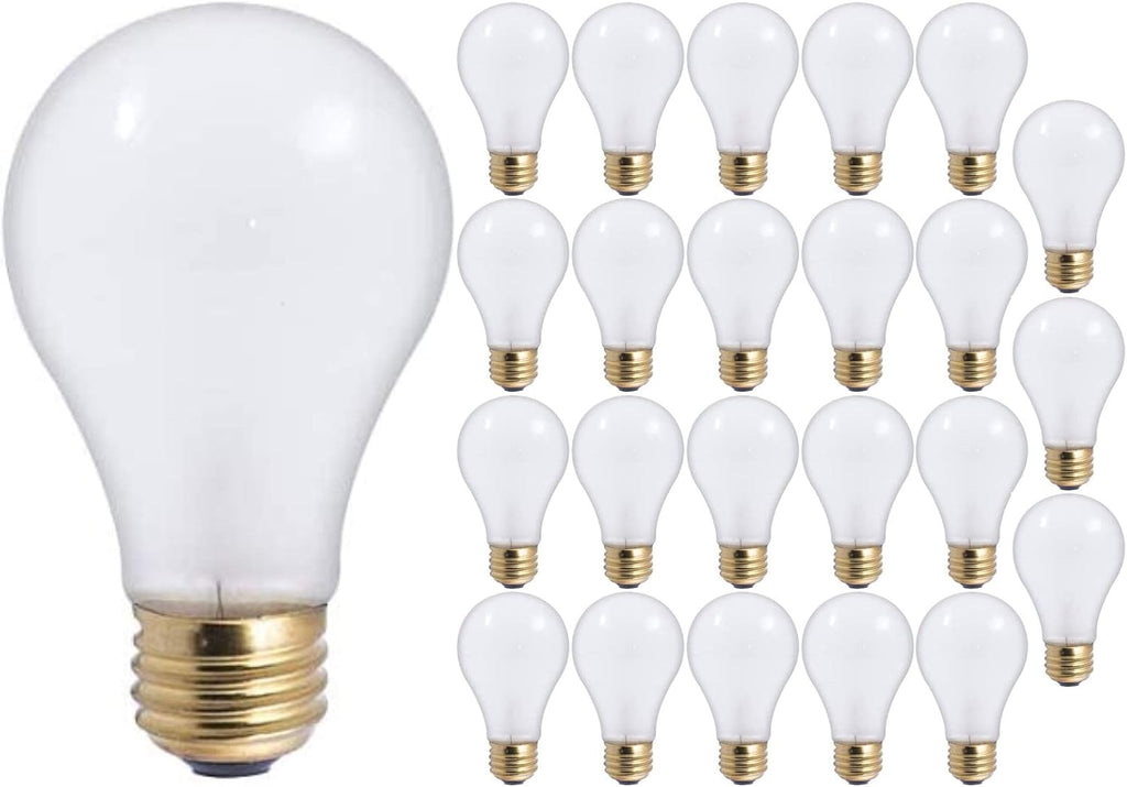 60 Watt A19 Medium Base 130 Volt Rough Service Incandescent E26 Bulb 24 Pack A5936