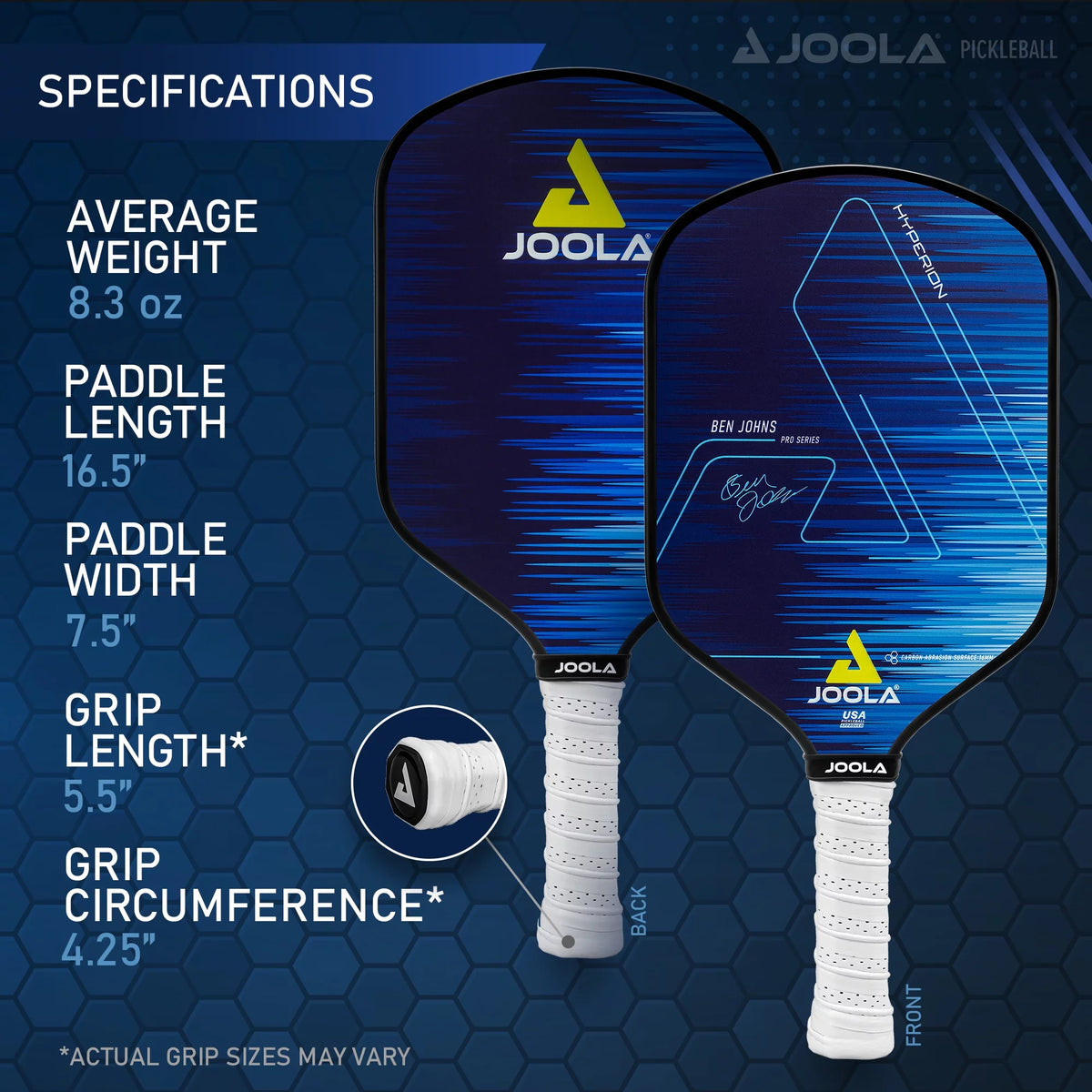 Blue 16mm Pickleball Paddle W151735
