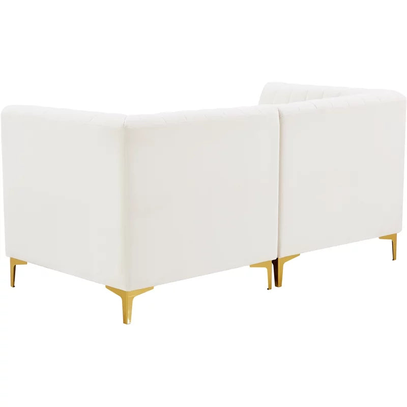 Cream Velvet Modular Sofa F99085