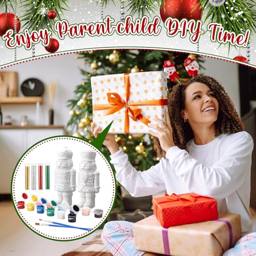 Set of 4 Ceramic Christmas Nutcrackers Paint Craft Kit E52968