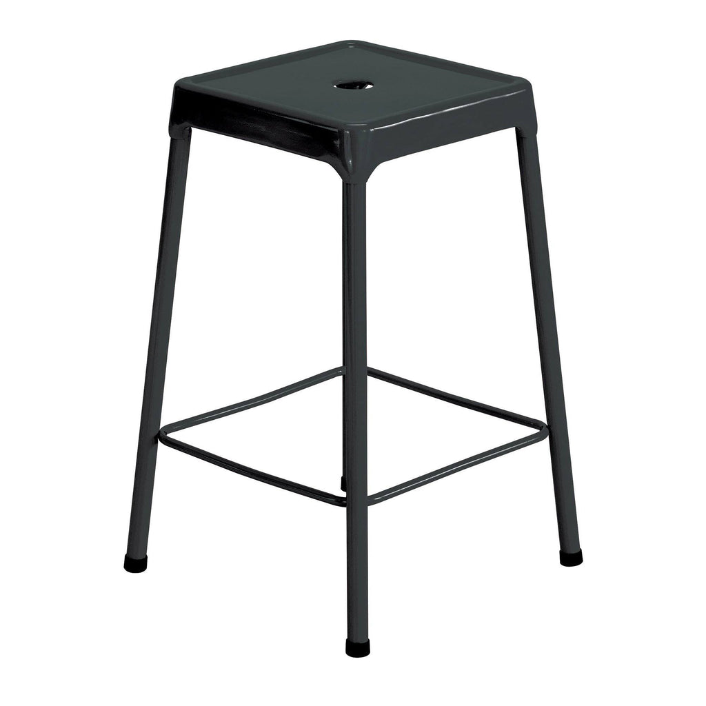 Black Steel Guest Stool F255114