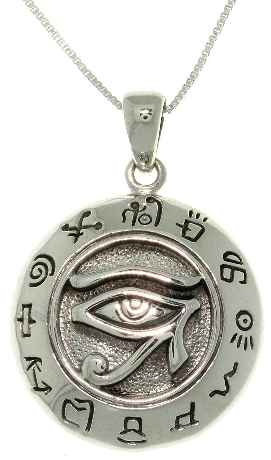 Sterling Silver Eye of Horus Necklace N205