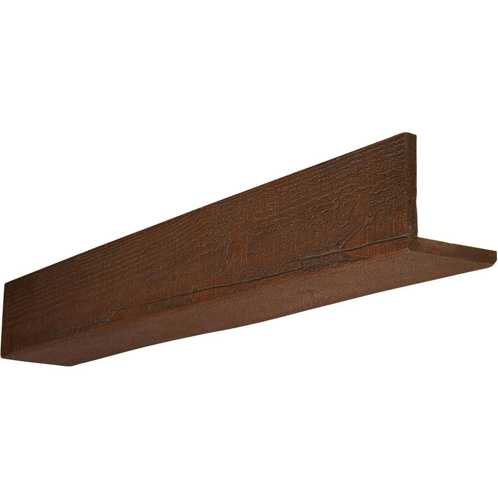 6x22W x 6x22H x 16L 2-Sided Rough Sawn Faux Wood Ceiling Beam S333241