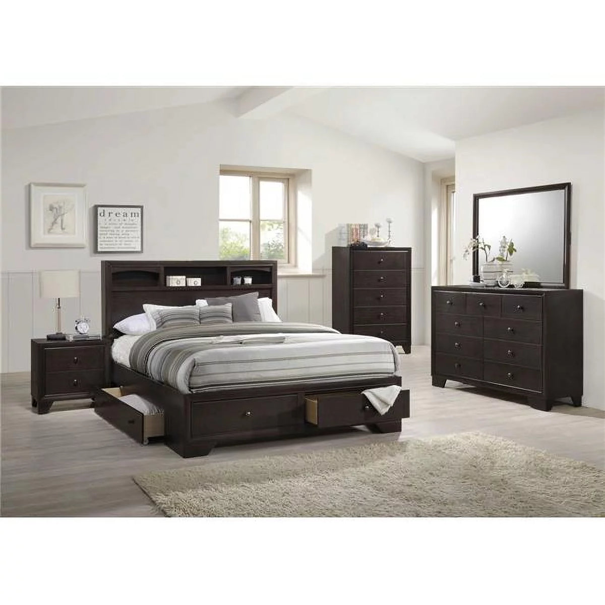Espresso Rubber Wood & Tropical Wood Dresser R5911
