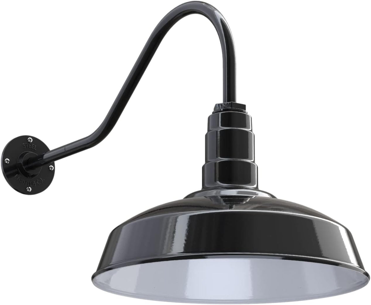 Matte Black Gooseneck Barn Light X671