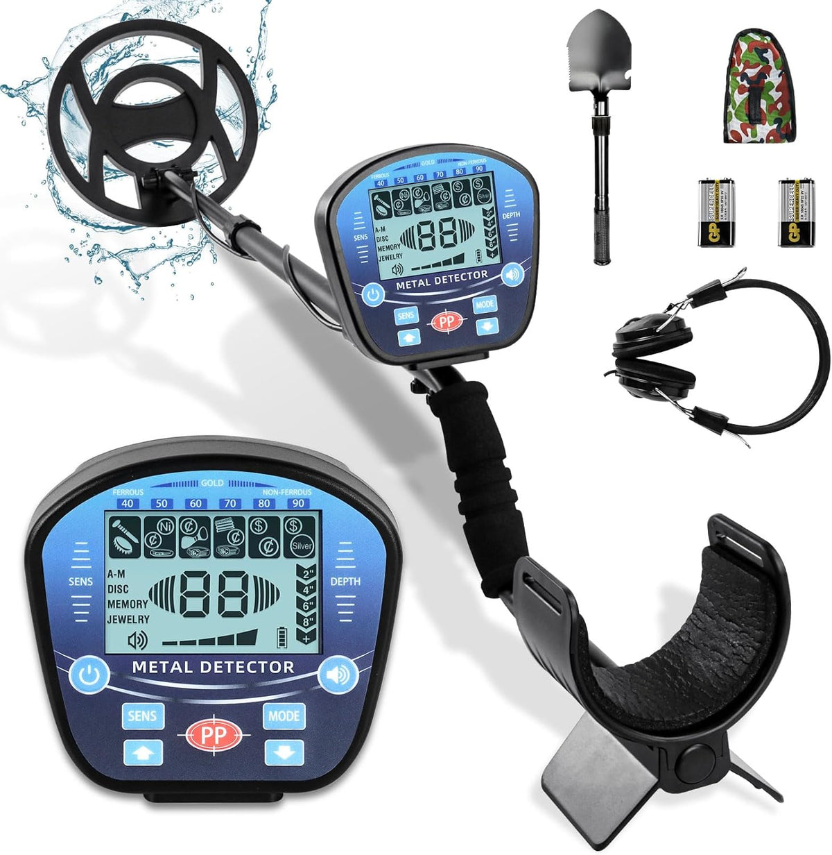 Waterproof Metal Detector with LCD Display X932962