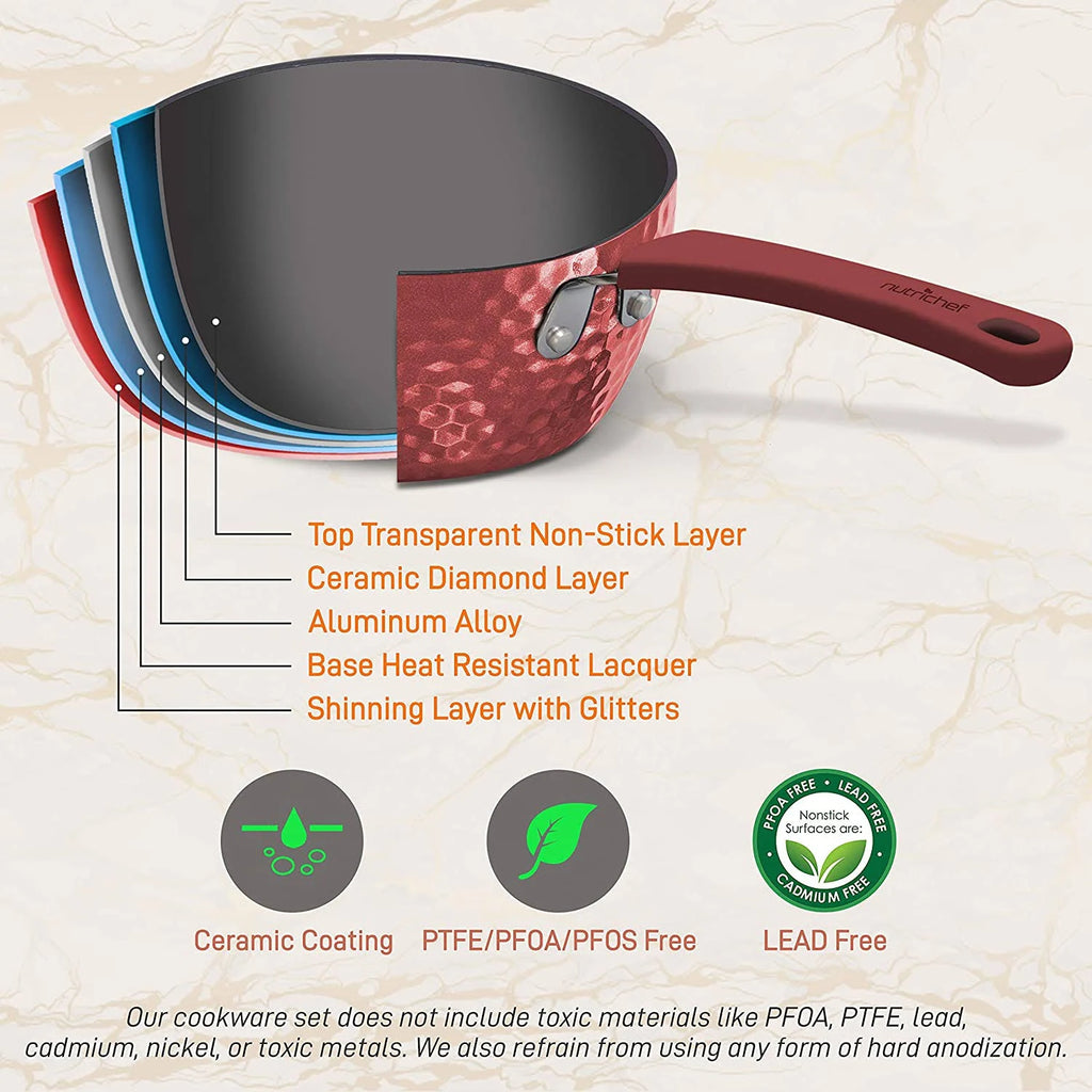 11 Pcs Non-Stick Kitchen Cookware Set T8366