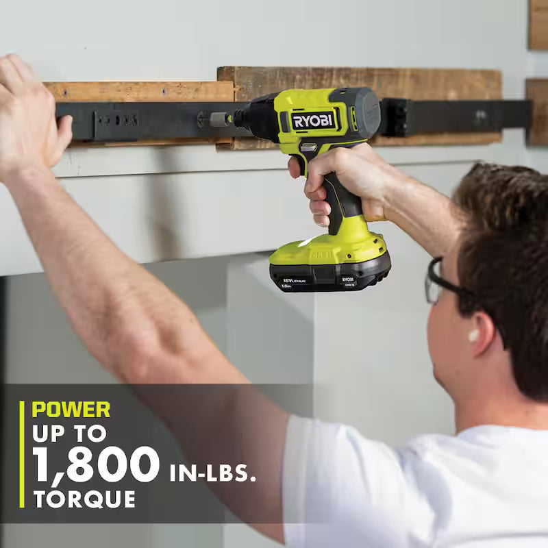 18V Cordless 1/4 in. Impact Drill/Driver Kit with 2 Batteries and Charger L8513