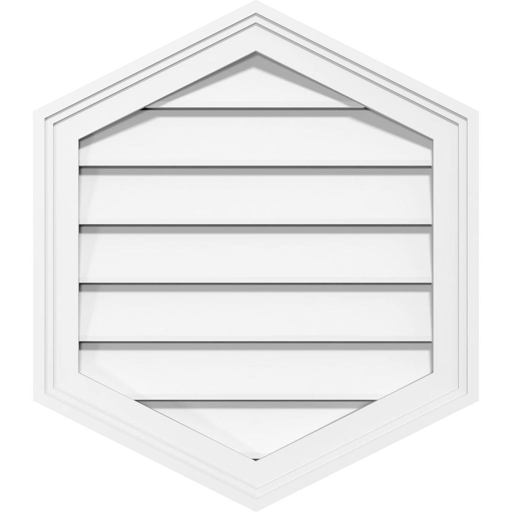 Vertical Peaked Surface Mount PVC Gable Vent J771253
