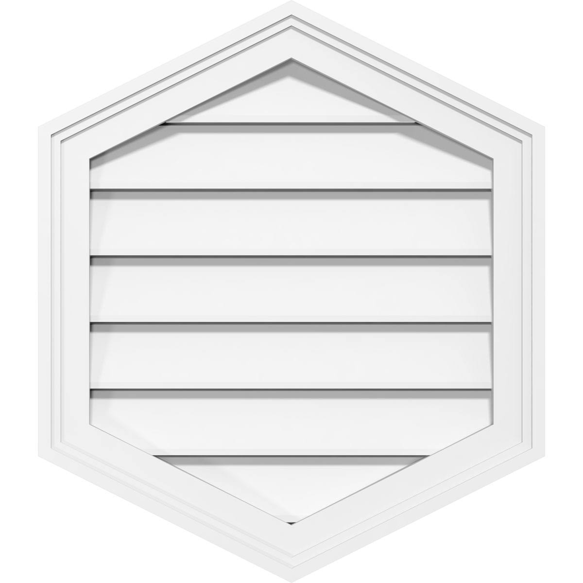 Vertical Peaked Surface Mount PVC Gable Vent J771253