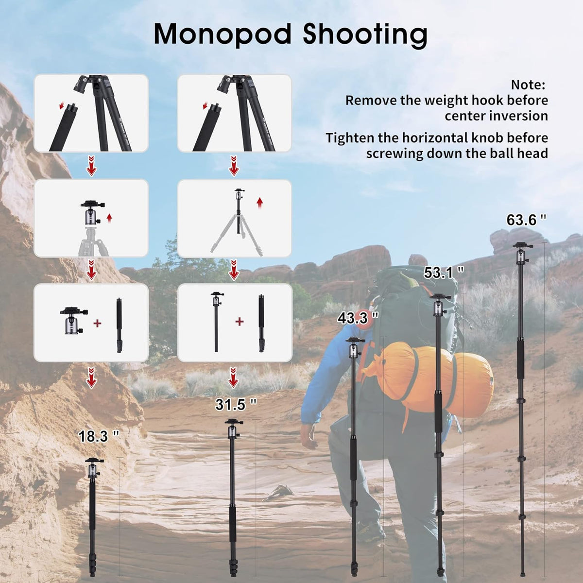 Compact Aluminum Camera Tripod with 360 Degree Ball Head E31261
