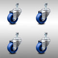 3.5 inch Solid Polyurethane Wheel Swivel Caster Set R9177