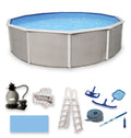 24-ft Round 52-in Deep Metal Wall Swimming Pool P74392