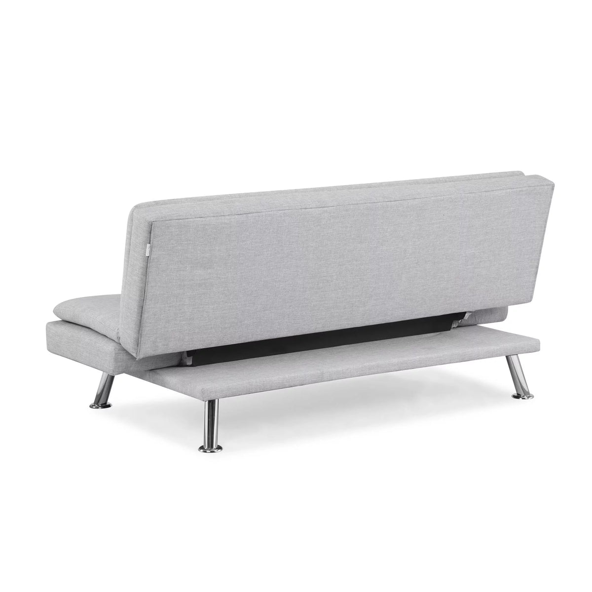 Light Gray Upholstery Futon with Adjustable Arms E171037