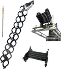 Black Wall Mounted Telescopic Folding Ladder H2585