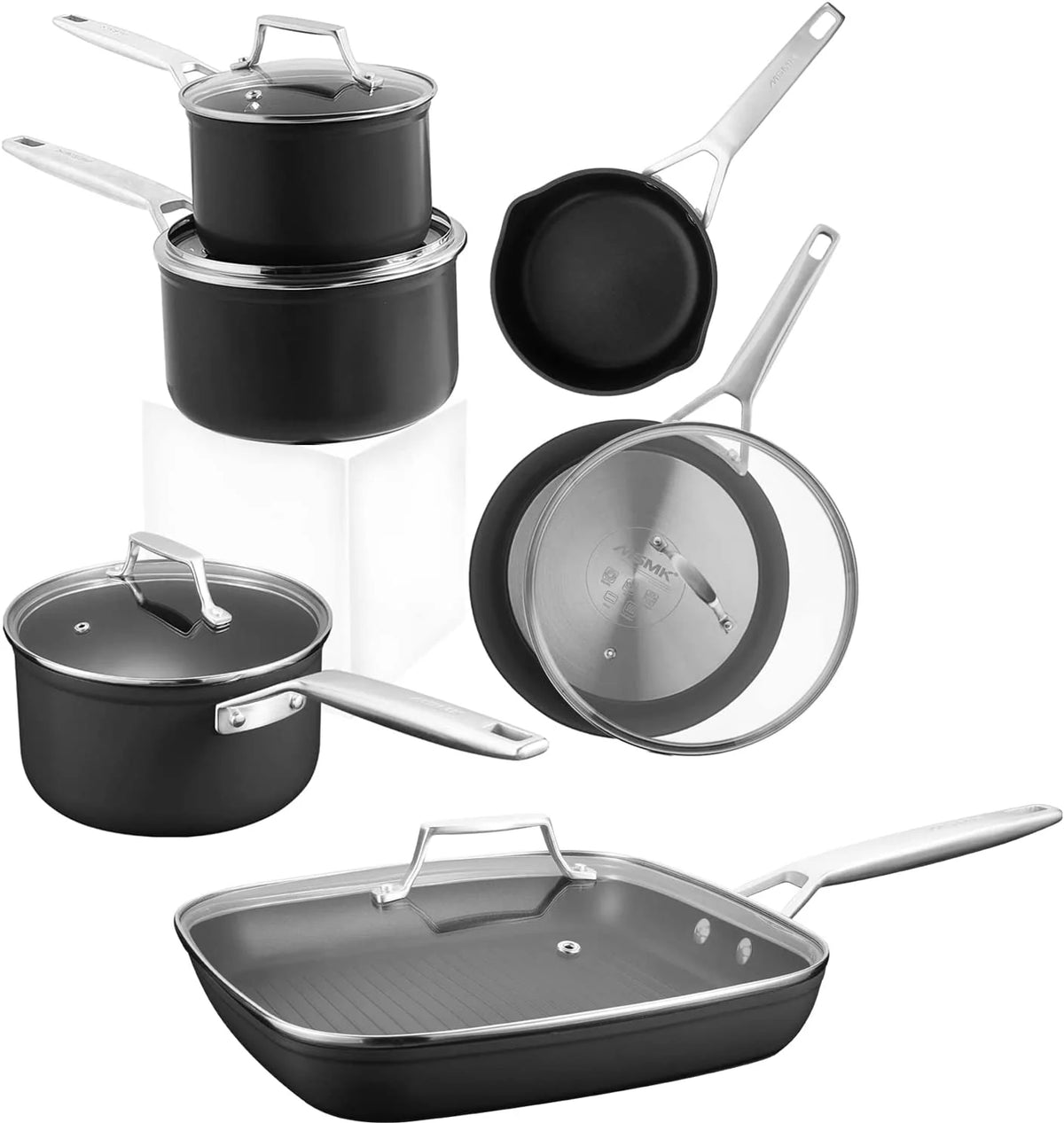11 Piece Nonstick Induction Cookware Set W499