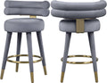 Gray Velvet Counter Stool (Set of 2) W671945