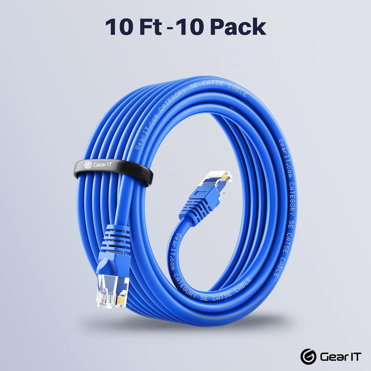 100-Pack Blue Cat5e Ethernet Patch Cable 1 Foot G79111