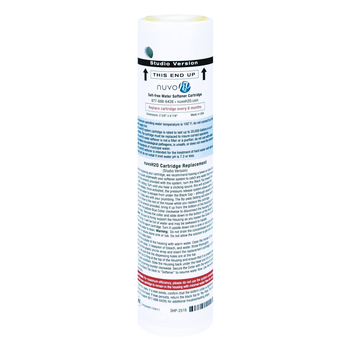 Salt Free Water Softener System Replacement Cartridge P6398