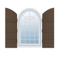 14 in. x 78 in. Vinyl Board and Batten Shutters Pair Federal Brown T6897
