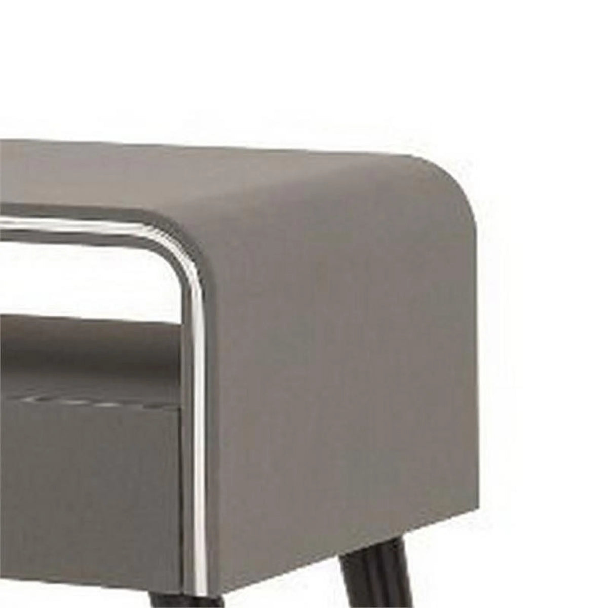 16" 1-drawer Wood Curved Edge Nightstand F912