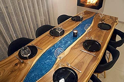 24x12 Inch Epoxy Table Top with 18 Inches Tall Legs U23570