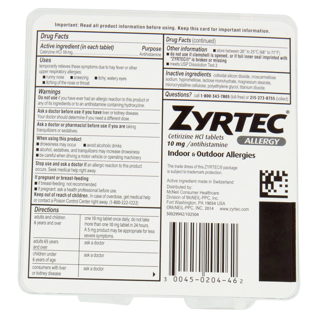 24 Hour Allergy Relief Tablets, 30+10 Ct A8146