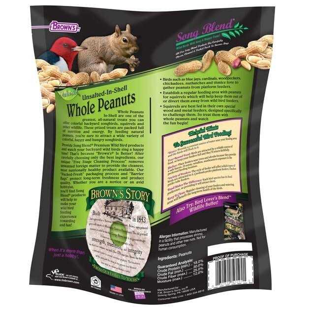 Unsalted In-Shell Whole Peanuts Bird Food R7848