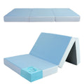 6 inch Twin Blue Folding Mattress with Washable Cover C134320