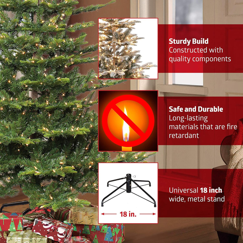 7.5 Foot Pre-Lit Balsam Fir Artificial Christmas Tree with 800 Clear Lights B502041