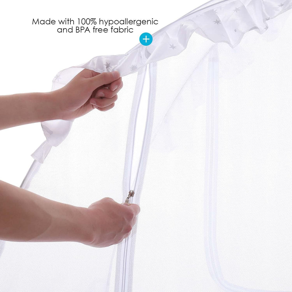 White Mesh Baby Crib Tent H1505